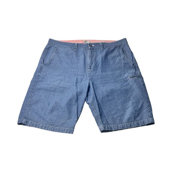 Carbon 2 Cobalt Shorts Mens 38 Blue White Textured Preppy - Picture 1 of 3